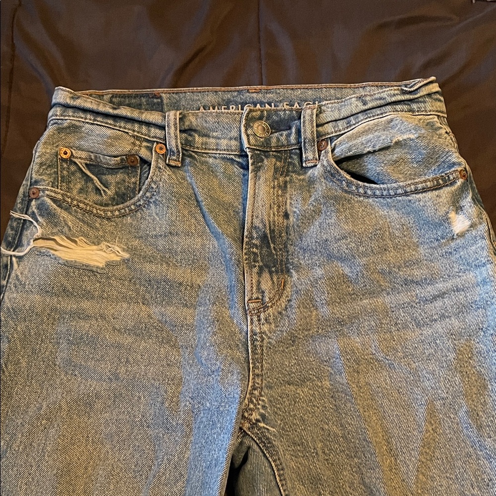 American Eagle Outfitters Women’s Distressed Light Blue Jeans